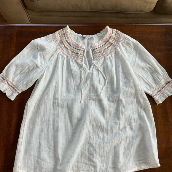 Madewell rainbow smocked peasant top - Picture 5 of 6